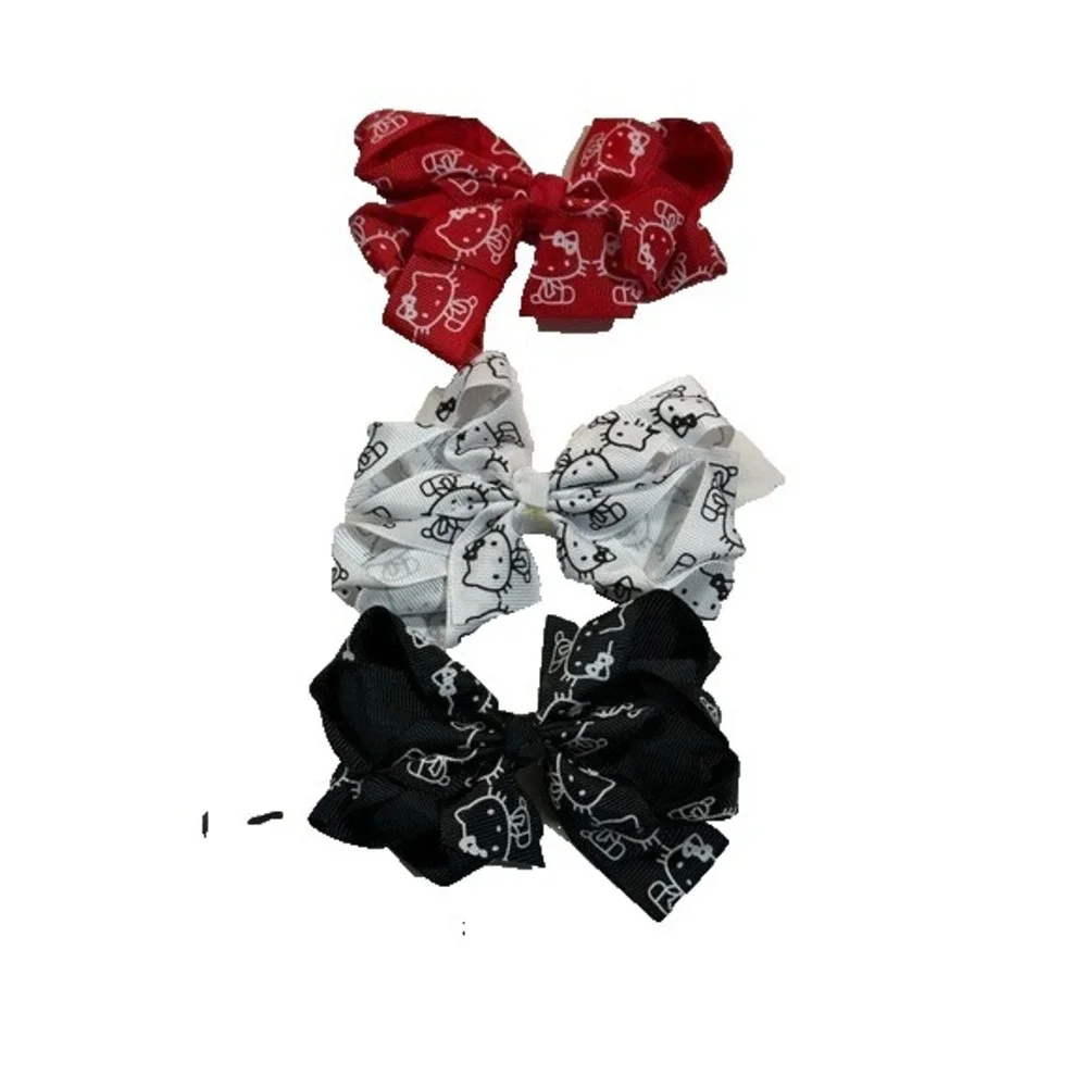 NEW Hair Accessories set of 3 hello kitty bows red black white